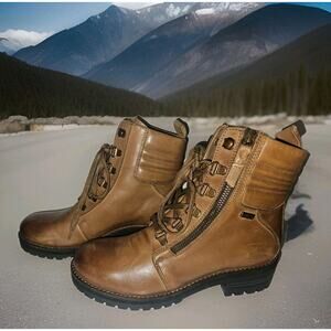 New SoftWalk Womens Everett Brown Ankle Boots Shoes Size 8 Narrow $179